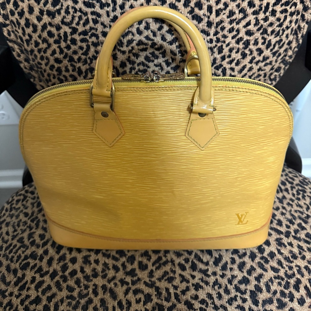 Louis Vuitton Yellow Alma Epi Leather
